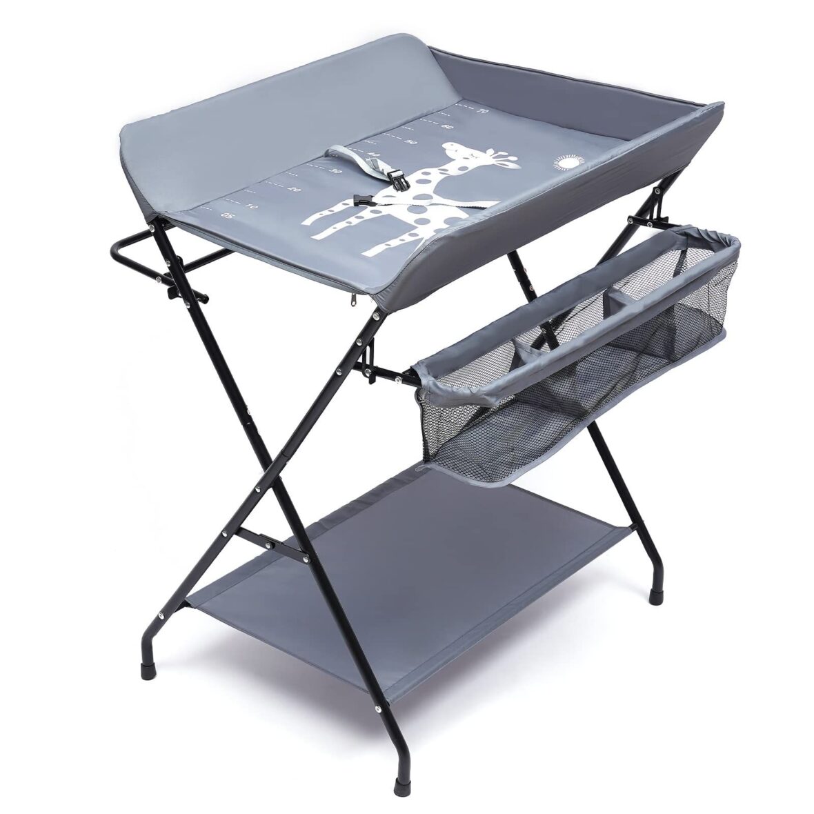 Portable Baby Changing Table, Ajustable Height And Storage