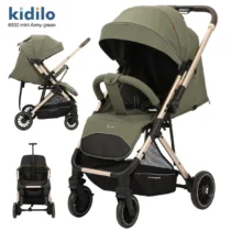 Kidilo 6530 Mini stroller demonstrating parent facing flip arm reversible handle