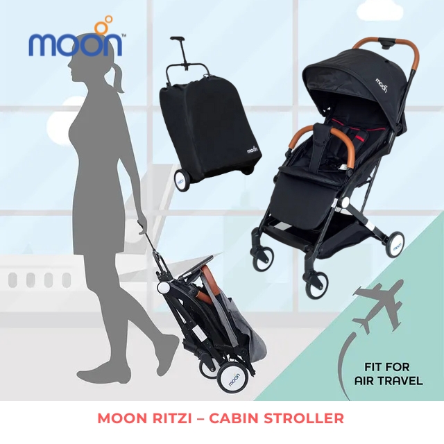 MOON Ritzi Cabin Stroller – Black – T400