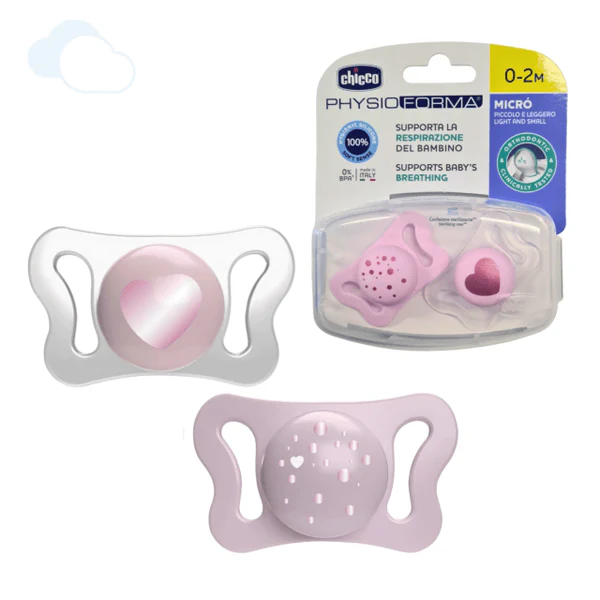 Chicco Soother Micro Pink 0-2M – 2PCS
