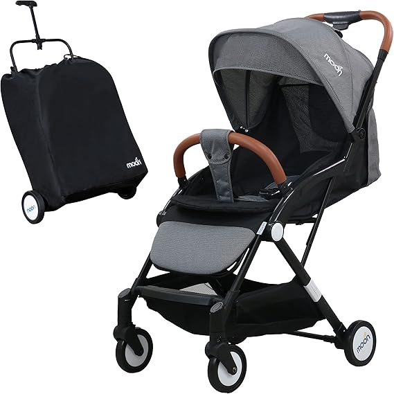 MOON Ritzi Cabin Stroller – Black/Grey Dots – T400