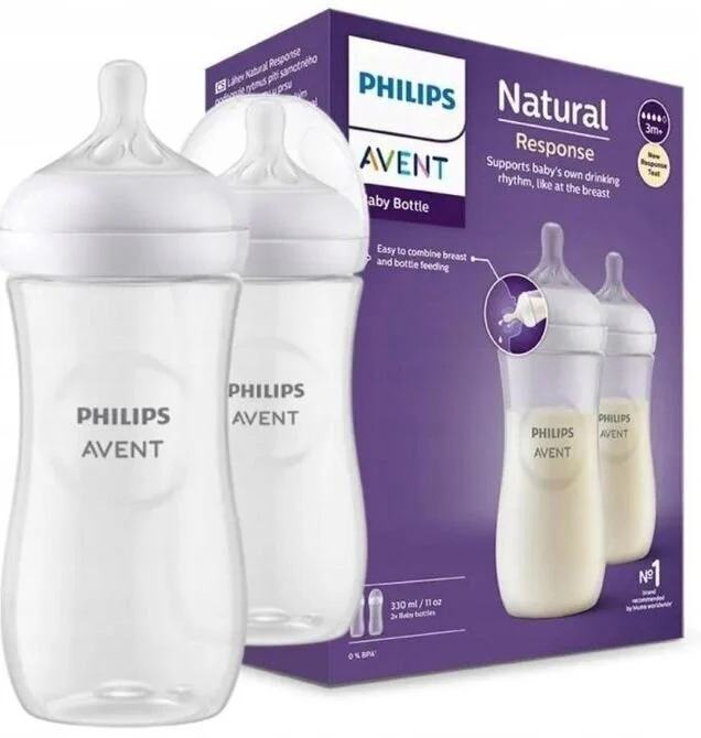 Philips Avent Natural Response Bottle (3m+) 330ml – 2Pack