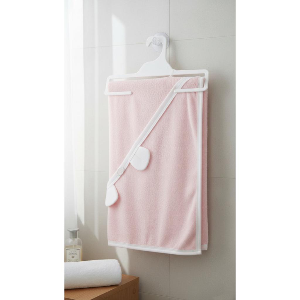 Pink Baby Hooded Bath Towel – Soft Absorbent Cotton