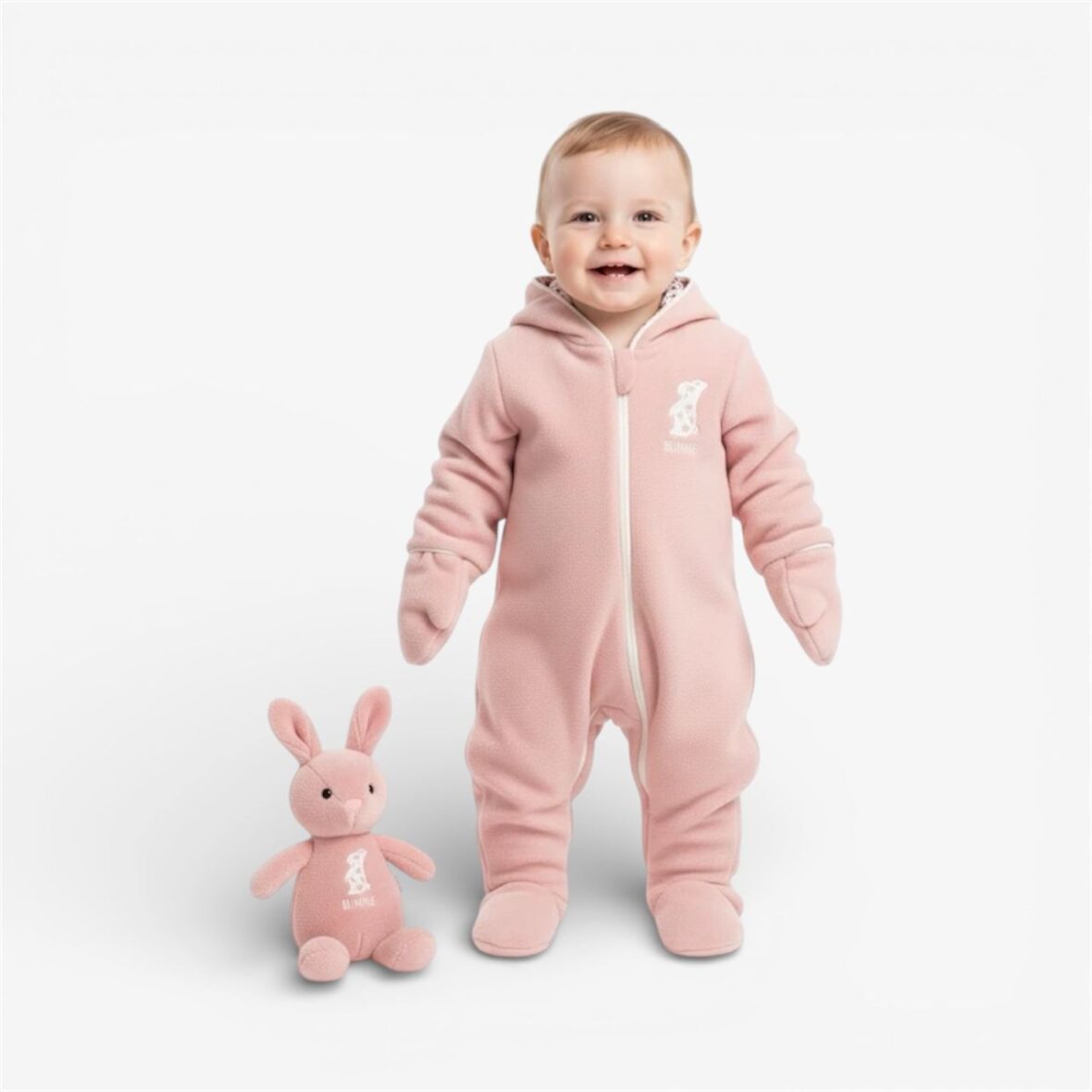 Luxury Light Pink Teddy Melton Romper