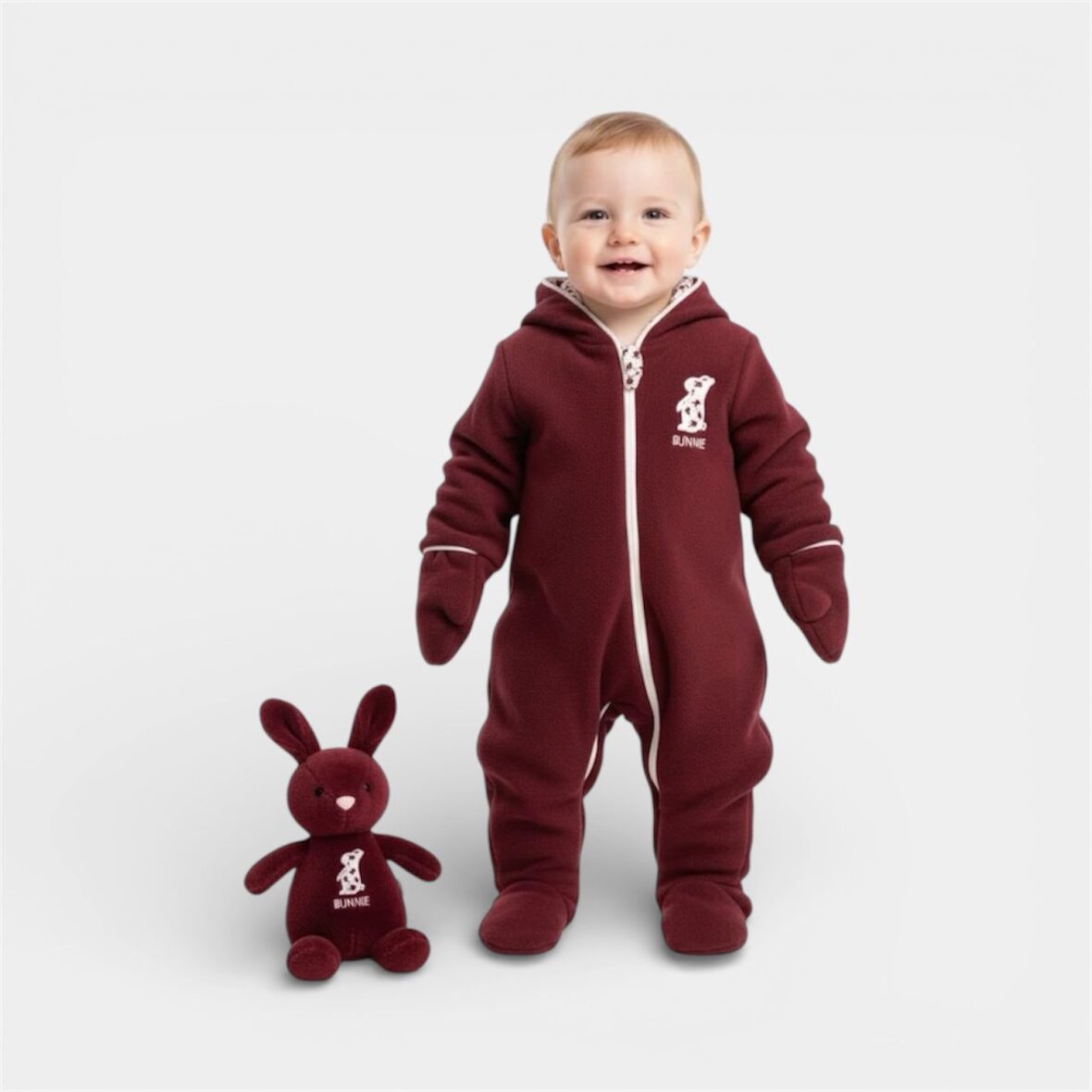 Luxury Dusty Rose Teddy Melton Romper