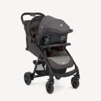 Joie Muze travel system thunder dark gray stroller with juva infant car seat