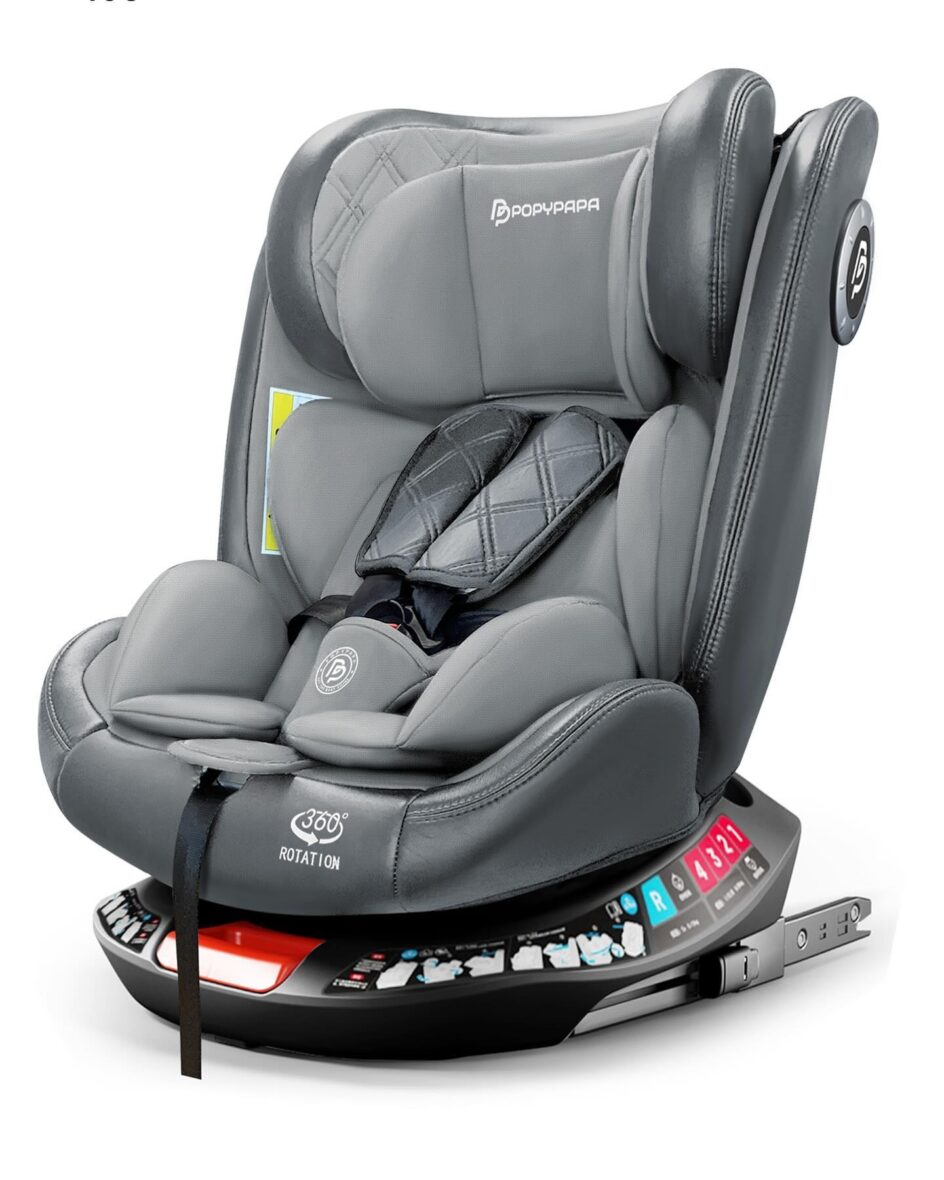 POPYPAPA 360° Rotating Baby Car Seat CB406 with ISOFIX – Newborn to 36KG
