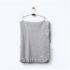 Elegant Gray Knitted Baby Blanket with Ruffle Edge