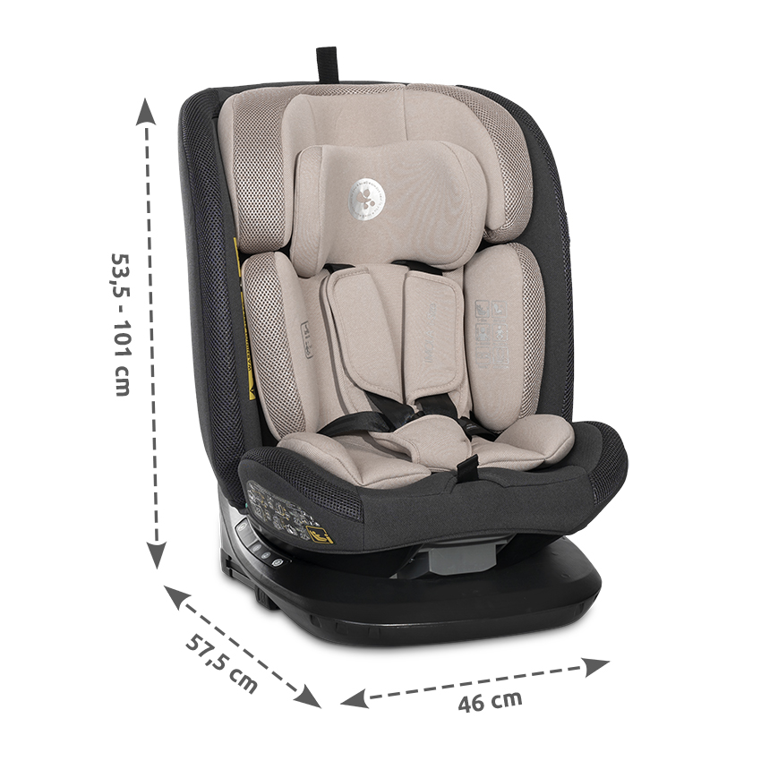 10072012507_IMOLA i-Size 40-150 CM ISOFIX 360_BEIGE_DIMENSIONS