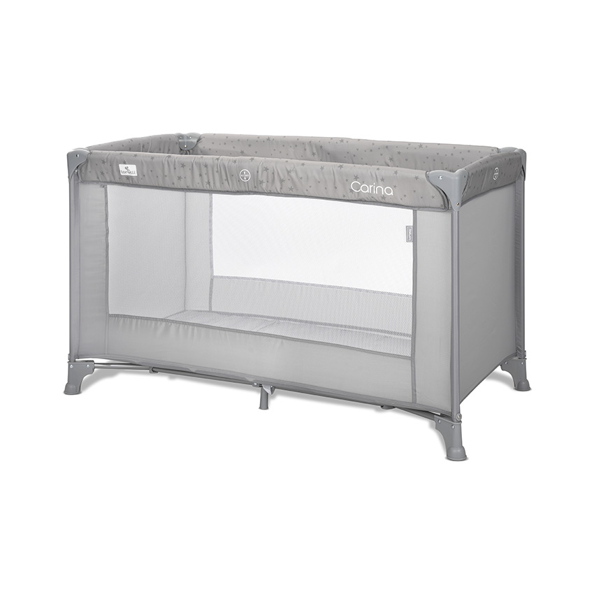 Lorelli Baby Cot Carina 1 Layer Grey Stars