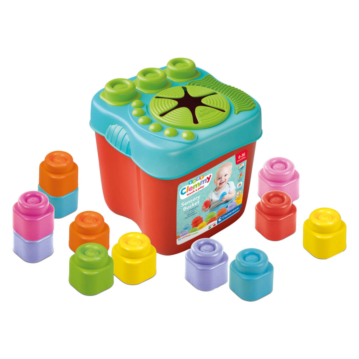 Baby Clemmy – Sensory Bucket with Blocks