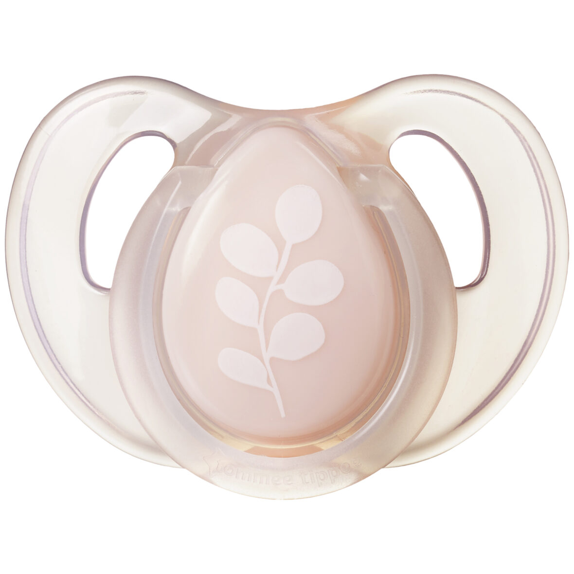 433548_TT_Essentials_6-18m Dec Cherry Latex Soother_Pink Leaf_Front