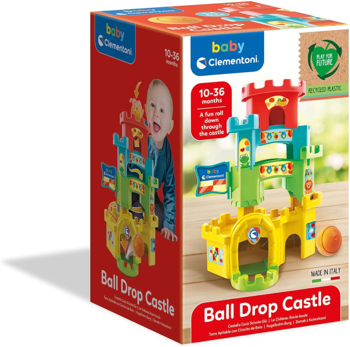 Clementoni Baby Roll and Drop Fun Castle