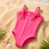 Soft Pink Ruffled One-Piece Swimsuit