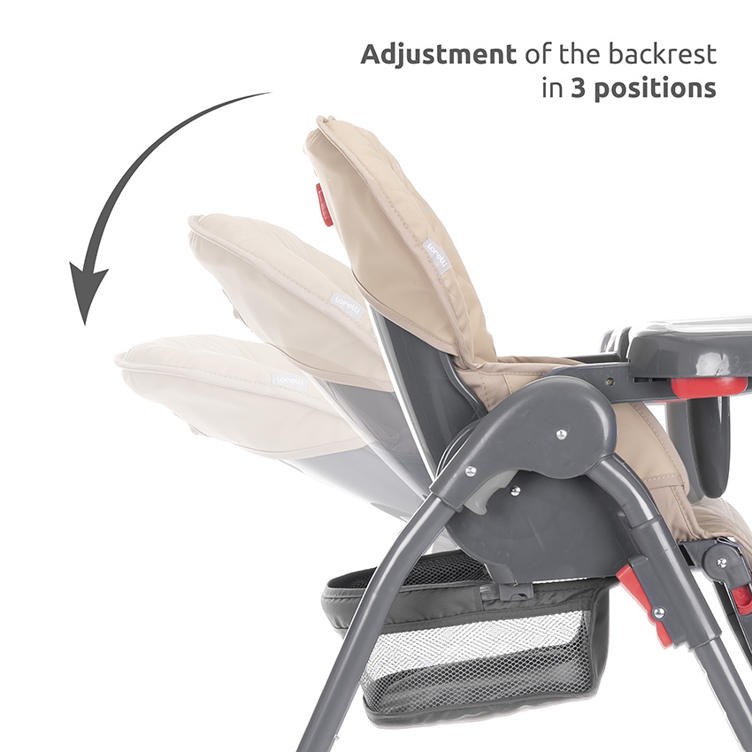 DULCE-Adjustment of the backrest in 3 positions