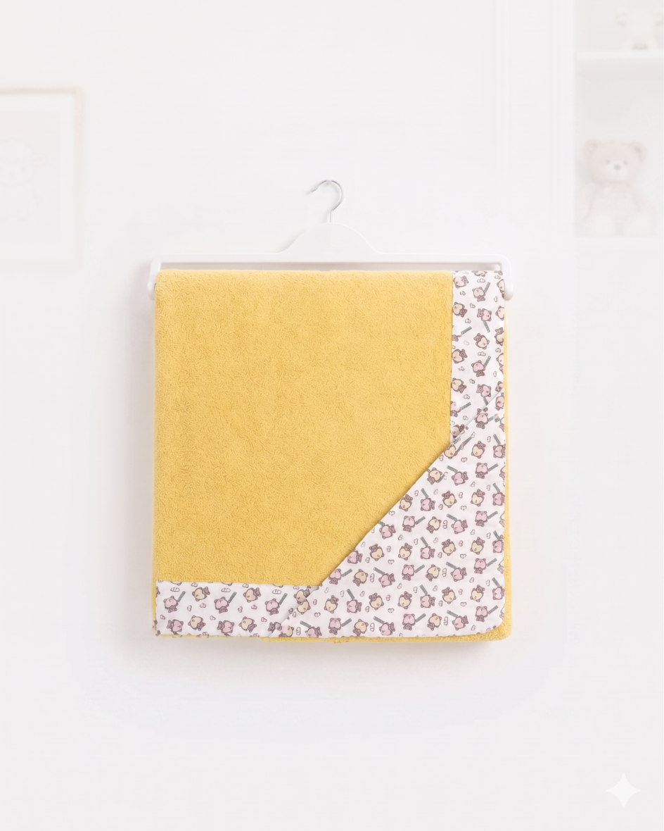 Luxury Hooded Baby Blanket – Yellow