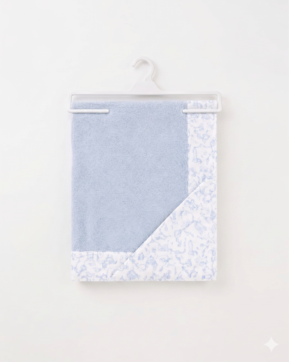 Luxury Hooded Baby Blanket – Blue