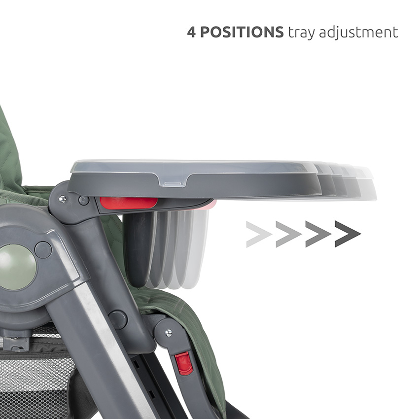 PARTY-4 positions tray adjustment