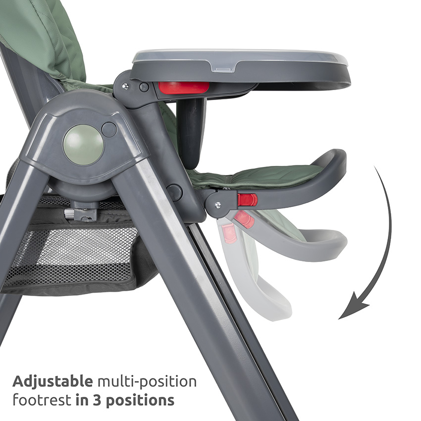 PARTY-Adjustable multi-position footrest in 3 positions