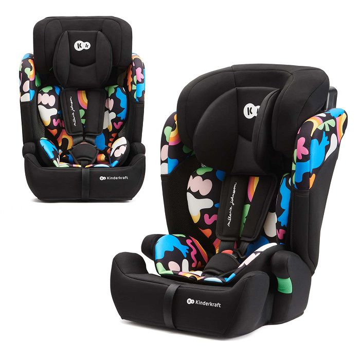 Kinderkraft COMFORT UP i-Size Car Seat From 15 Months to 12 Years (76–150 cm) – Happy Shapes