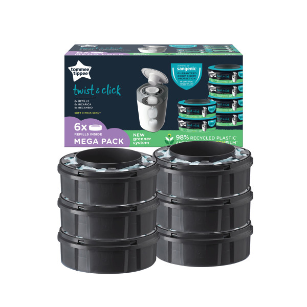 Tommee Tippee Twist and Click Refill Cassettes (Pack of 6)