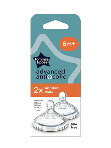 Tommee Tippee Advanced Anti-Colic Fast Flow Teats (Pack of 2)