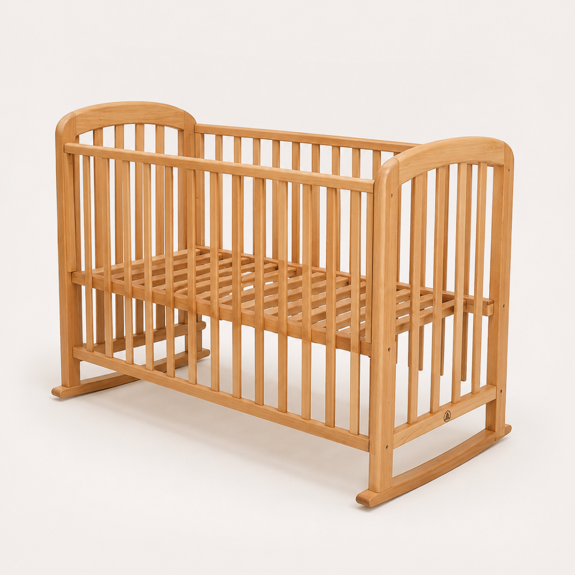 Wooden Baby Crib with Mattress – Easy Assembly & Rocking Design (70*112 cm)