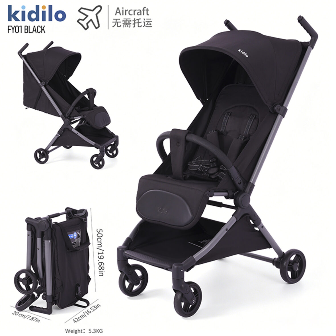 Kidilo FY01 Aircraft Baby Stroller