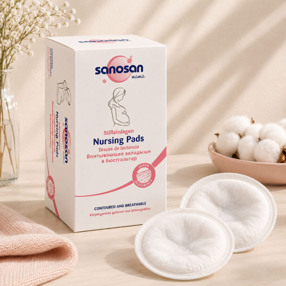 Sanosan Mama Nursing Breast Pads – 30 Pieces